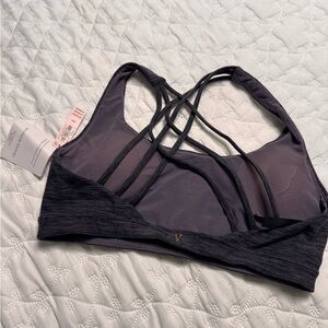 Victoria's Secret Gray Strappy Sports Bra